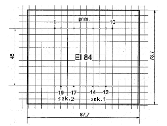 Print Layout - EI 84 Transformer